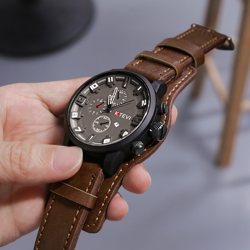 Relojes Retro para hombre, rel - Leather Watch Band Men reseña y precio