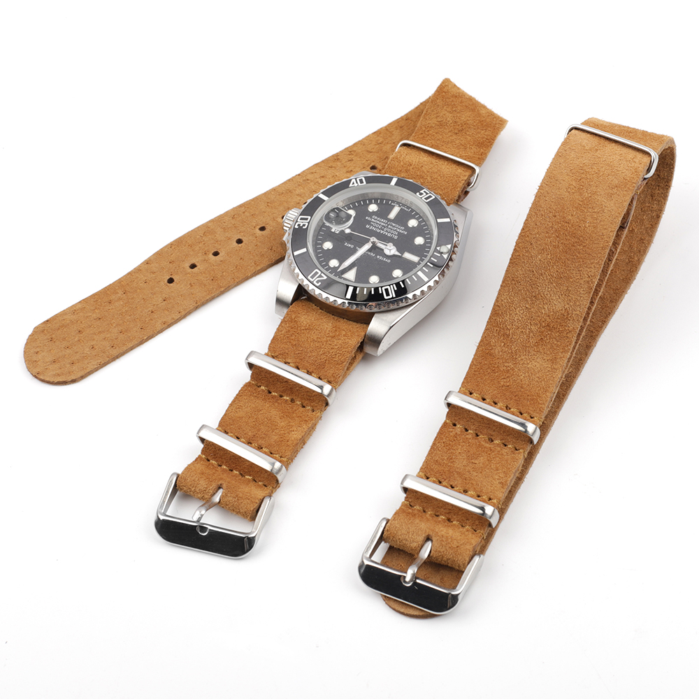 Correa de cuero genuino de gam - Nato Strap Nylon reseña y precio