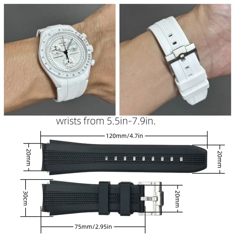 Correa de reloj de silicona de - Omega Watch Speedmaster reseña y precio