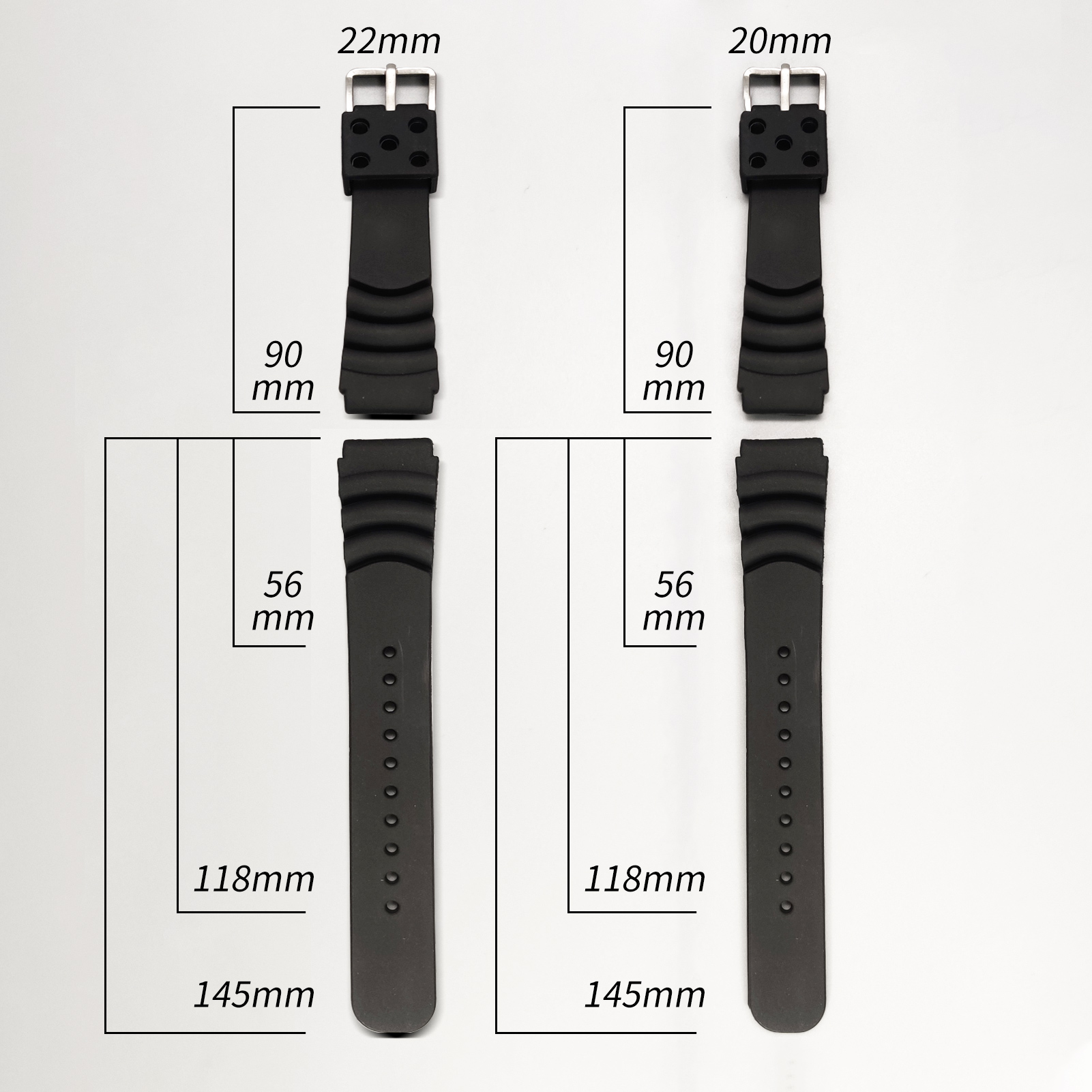 Correa de reloj ADDIESDIVE de  - Rubber Strap Diver reseña y precio