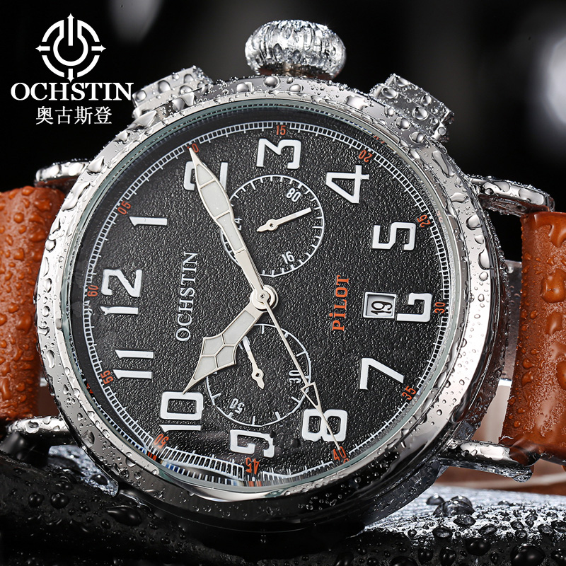 Reloj de pulsera de cuarzo par - Leather Watch Band Men reseña y precio